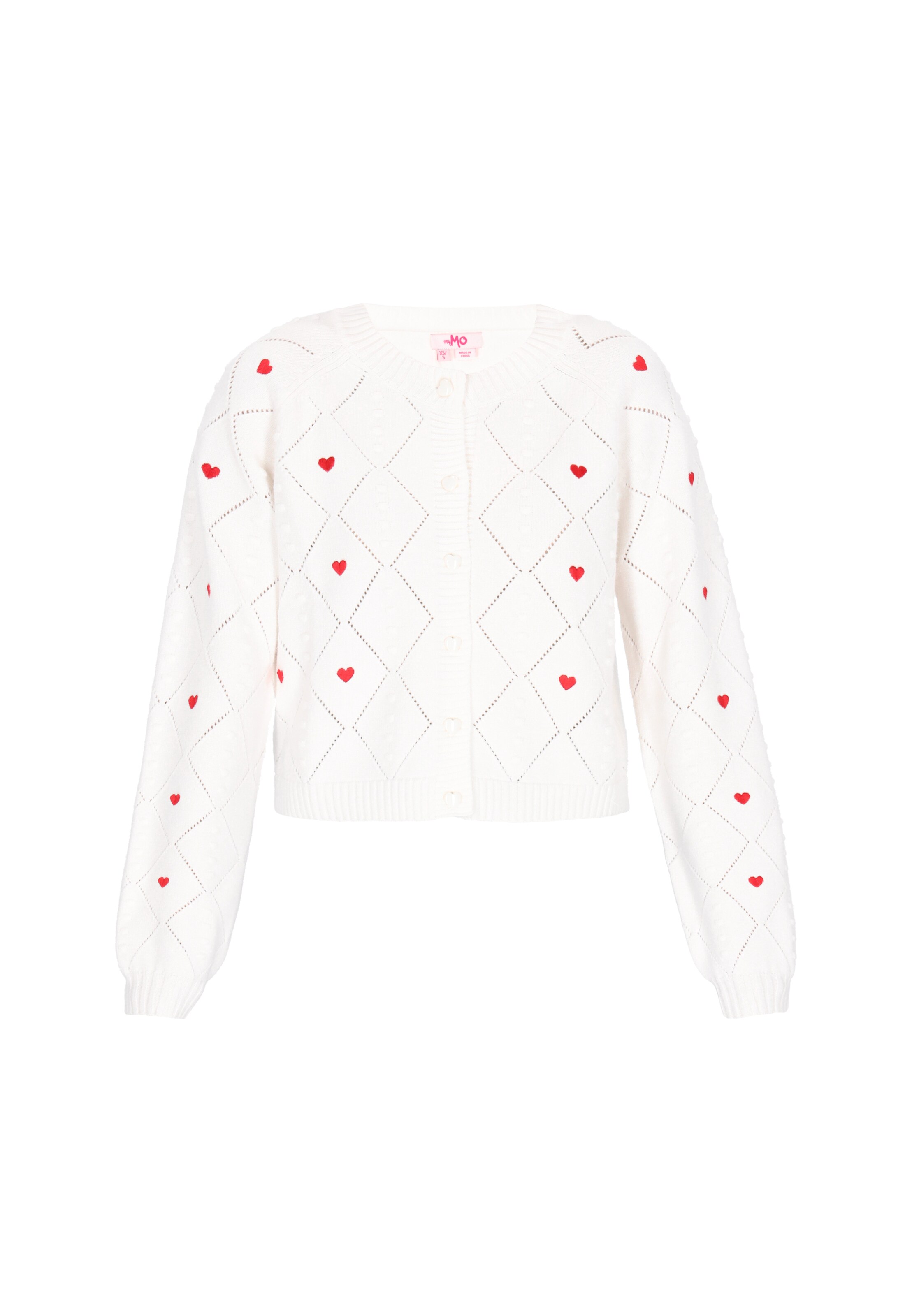 MYMO Kardigan – bílá: přední strana