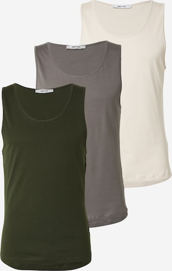 ABOUT YOU Paita 'Curt' värissä vaaleabeige / mudanvärinen / tummanvihreä, Tuotenäkymä