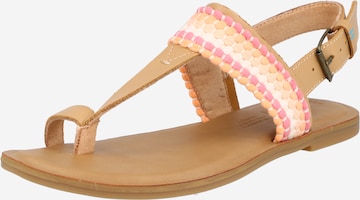 TOMS T-Bar Sandals 'BREE' in Yellow: front