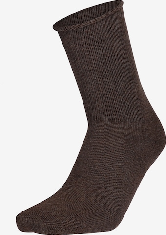 Chaussettes 'Relax Soft' Hudson en marron : devant
