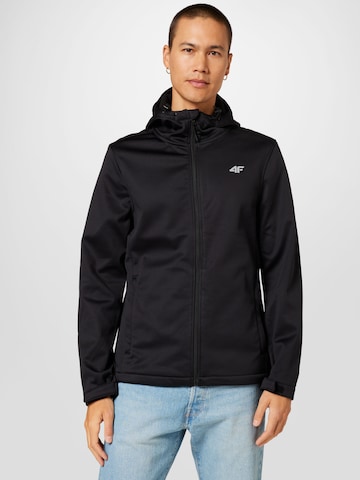 4F Outdoorjacke in Schwarz: predná strana