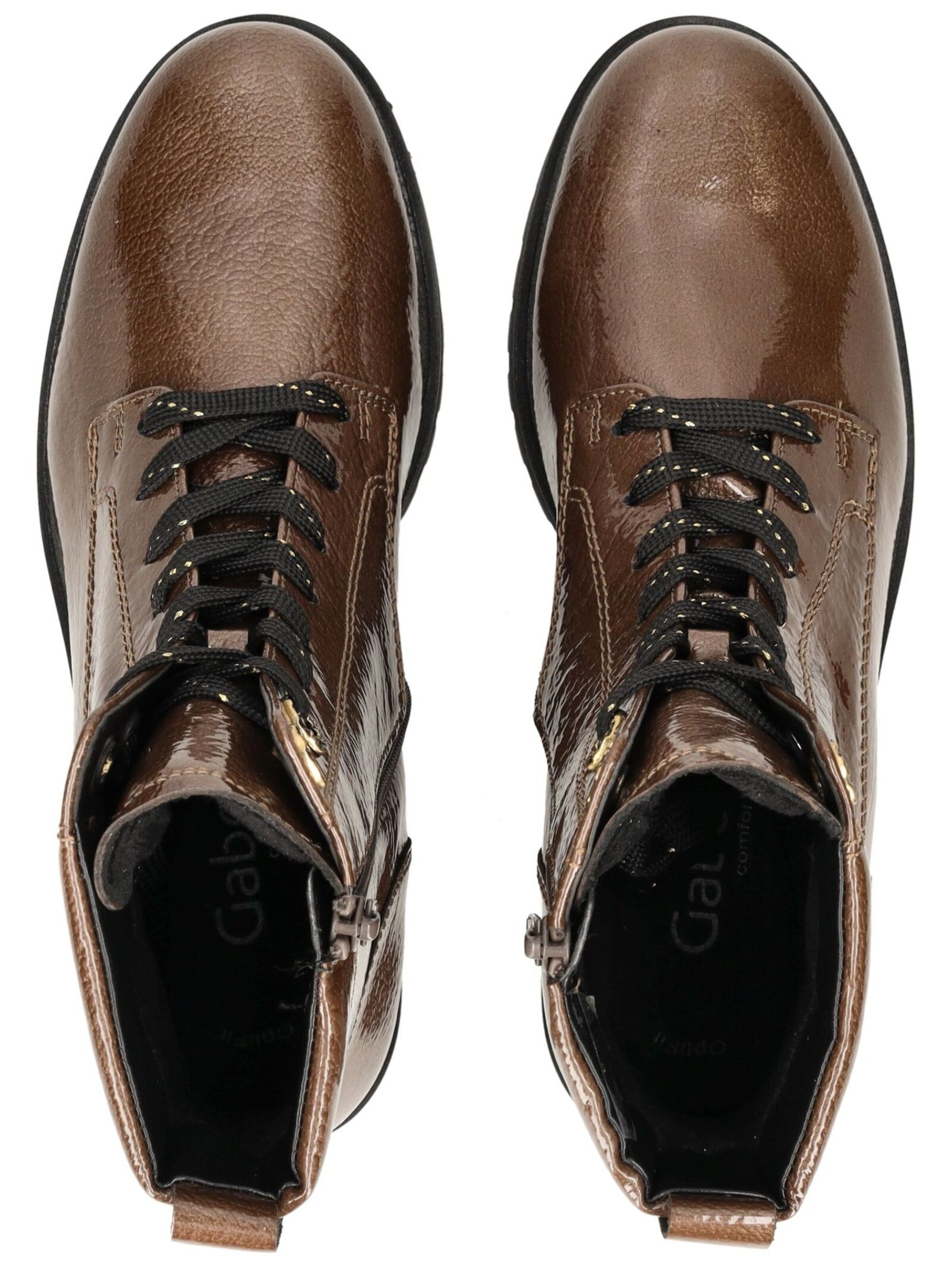 GABOR Lace-up bootie in Brown