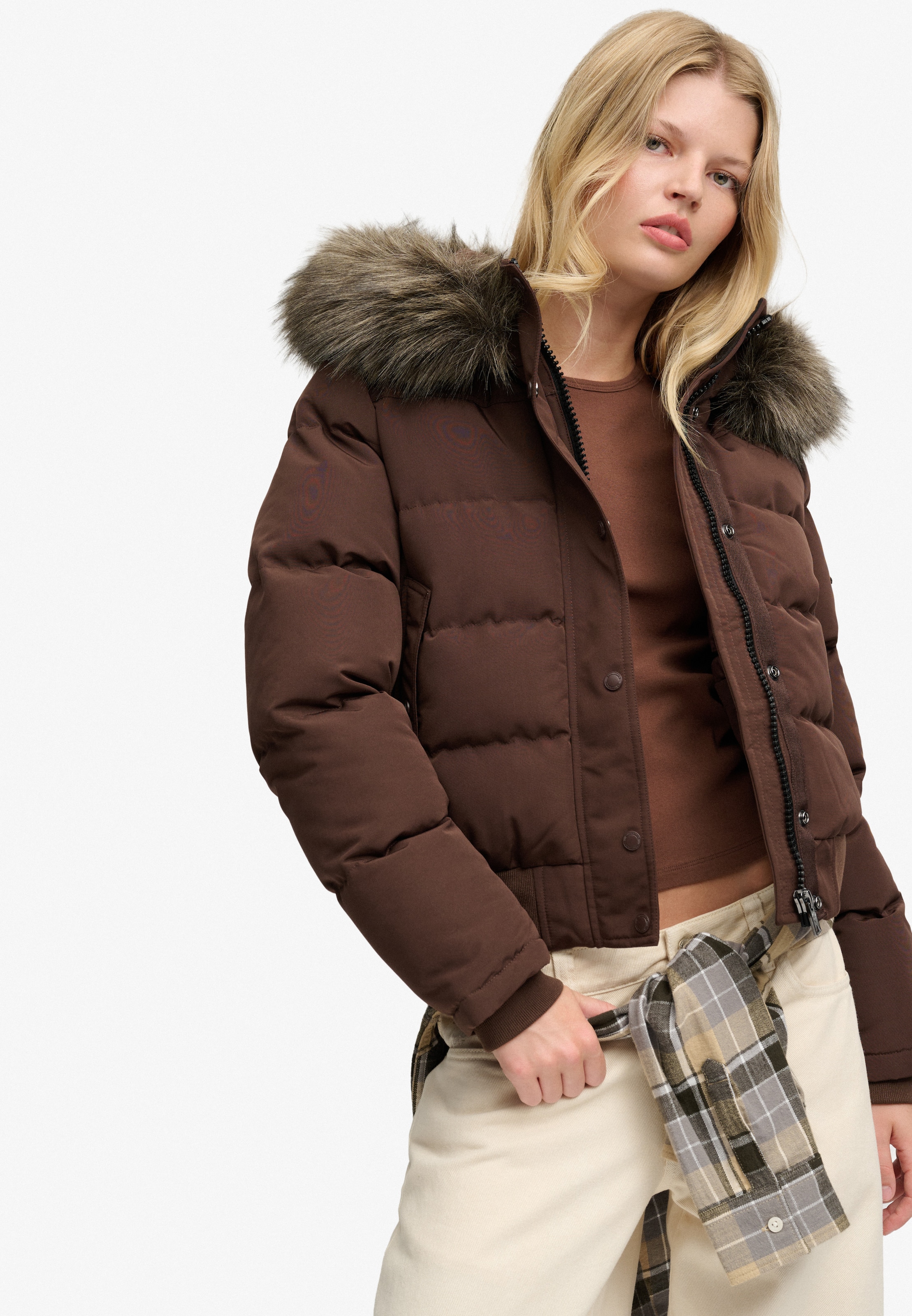 Superdry & Co Winter Jacket 'Everest' in Brown