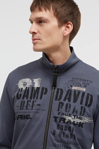 CAMP DAVID Zip-Up Hoodie in Blue