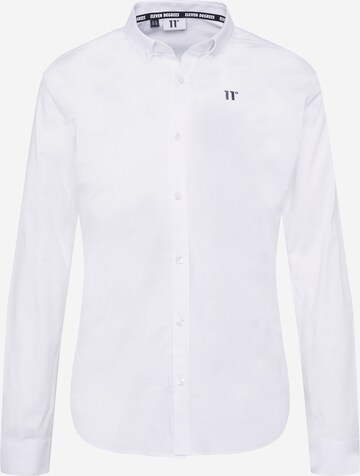 11 Degrees Button Up Shirt in White: front
