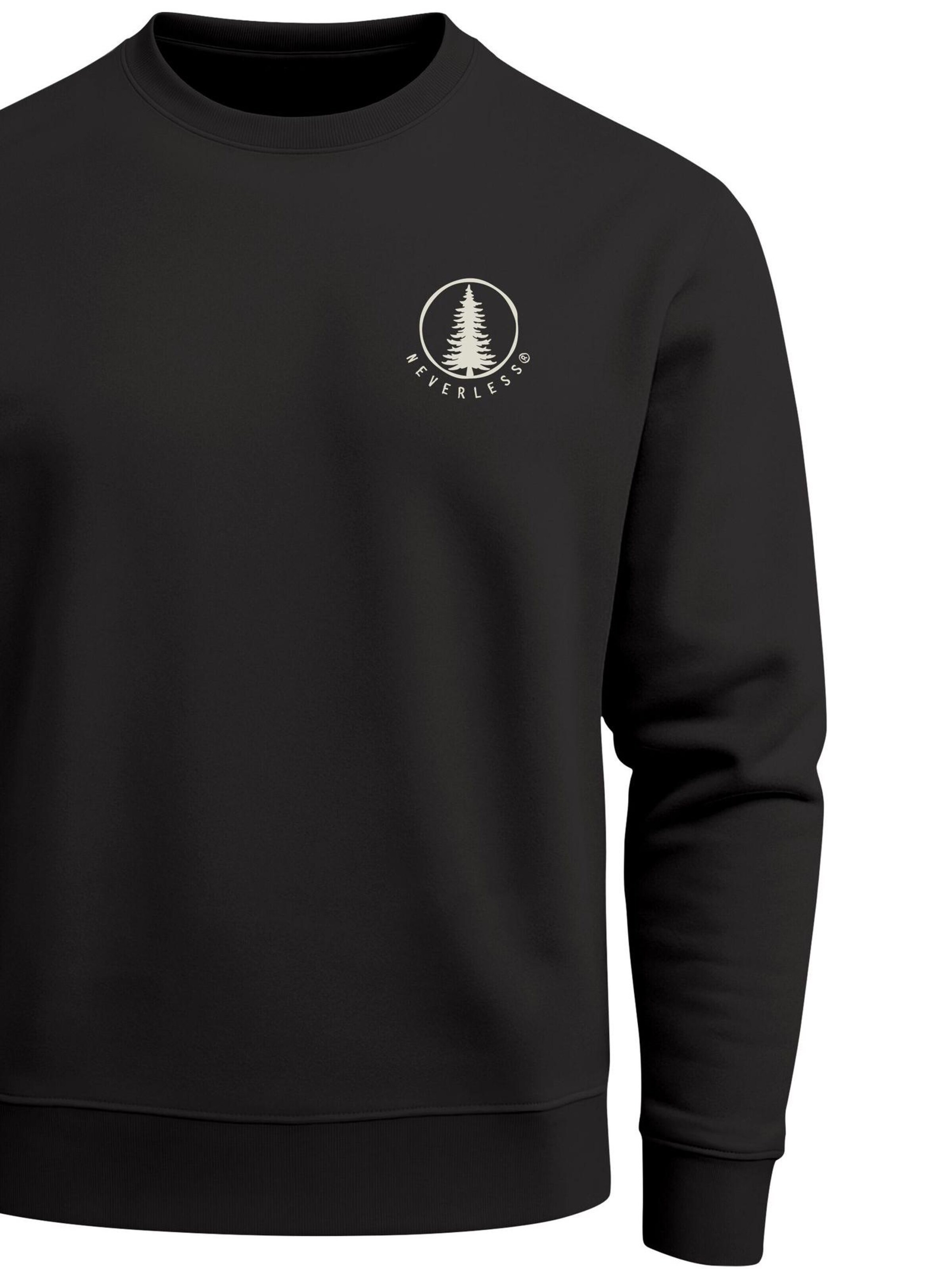 Neverless Sweatshirt 'Tree' in Black