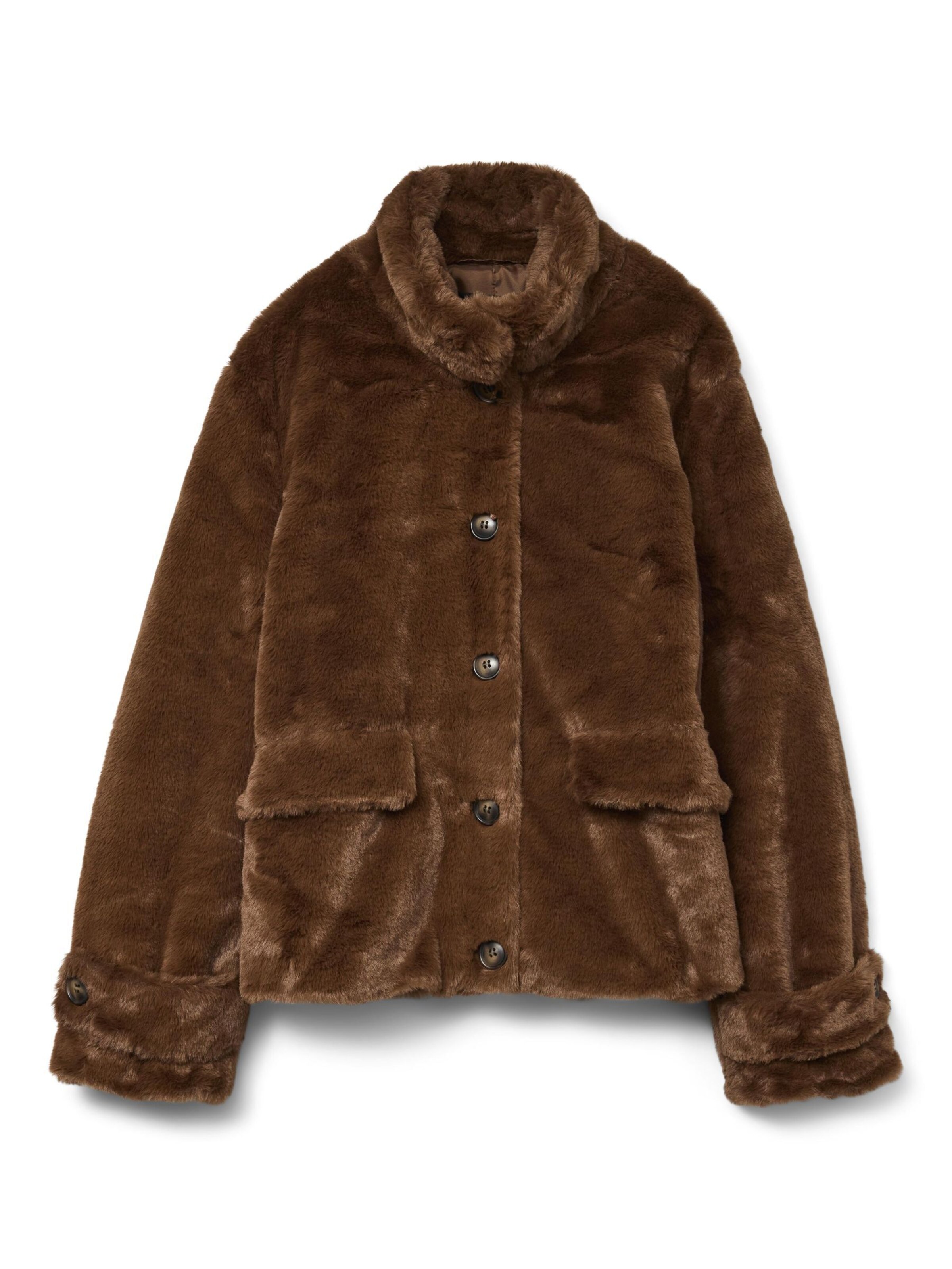 VERO MODA - Chaqueta de invierno en marrón: frente