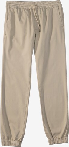 JOHN DEVIN Tapered Broek in Beige: voorkant