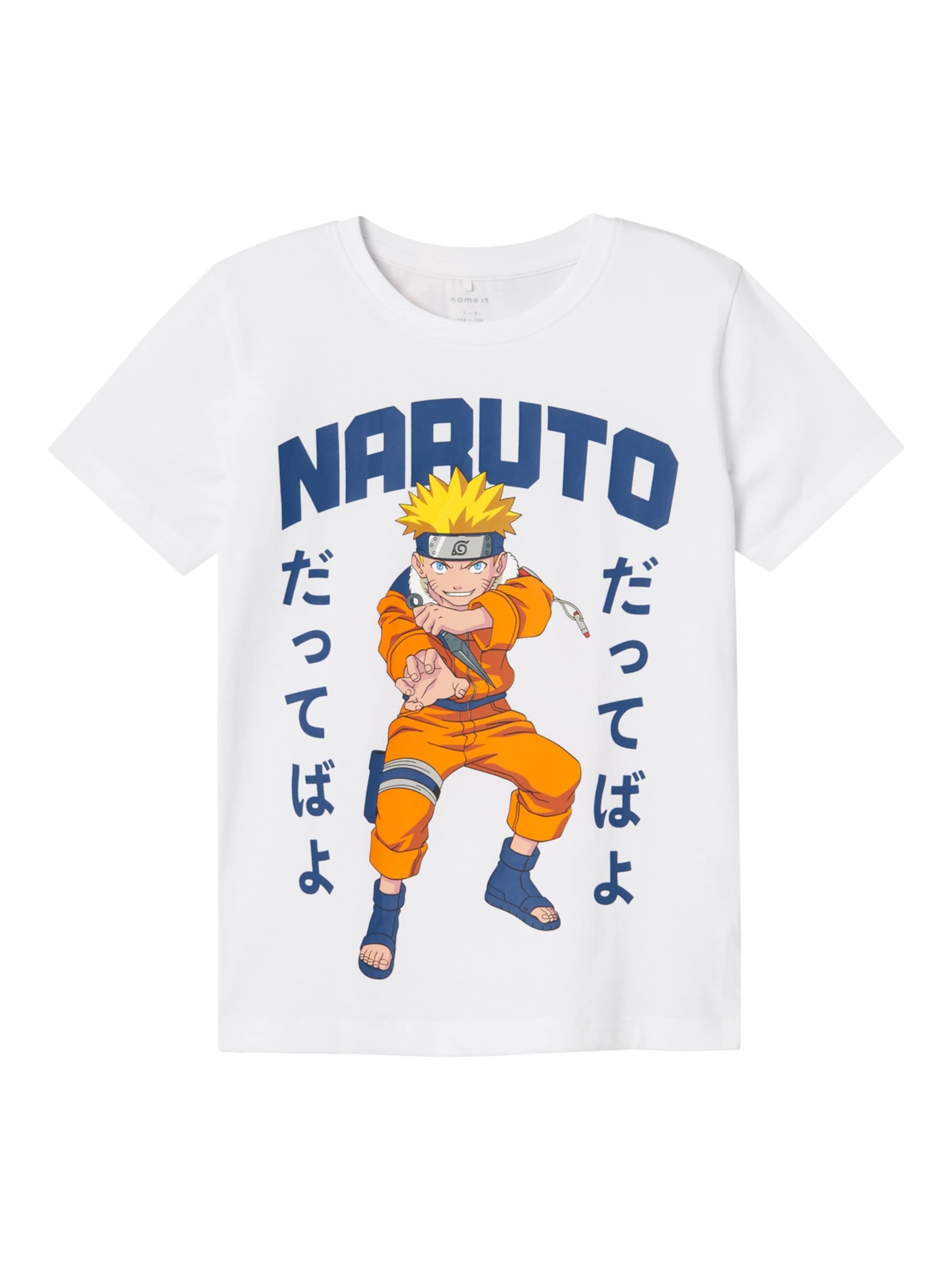 NAME IT T-Shirt 'NKMMacar Naruto' in Weiß: Vorderseite