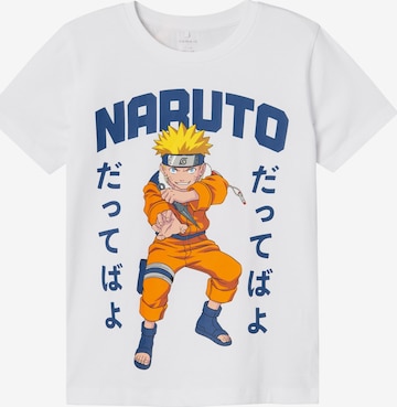 NAME IT T-shirt 'Macar Naruto' i vit: framsida