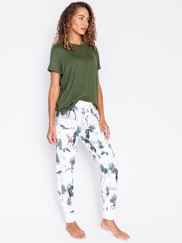 PJ Salvage Pyjamabroek 'Wild Force' in Wit