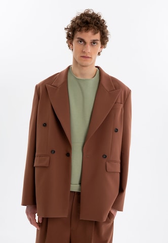 Coupe regular Veste de costume ET Nos en marron : devant