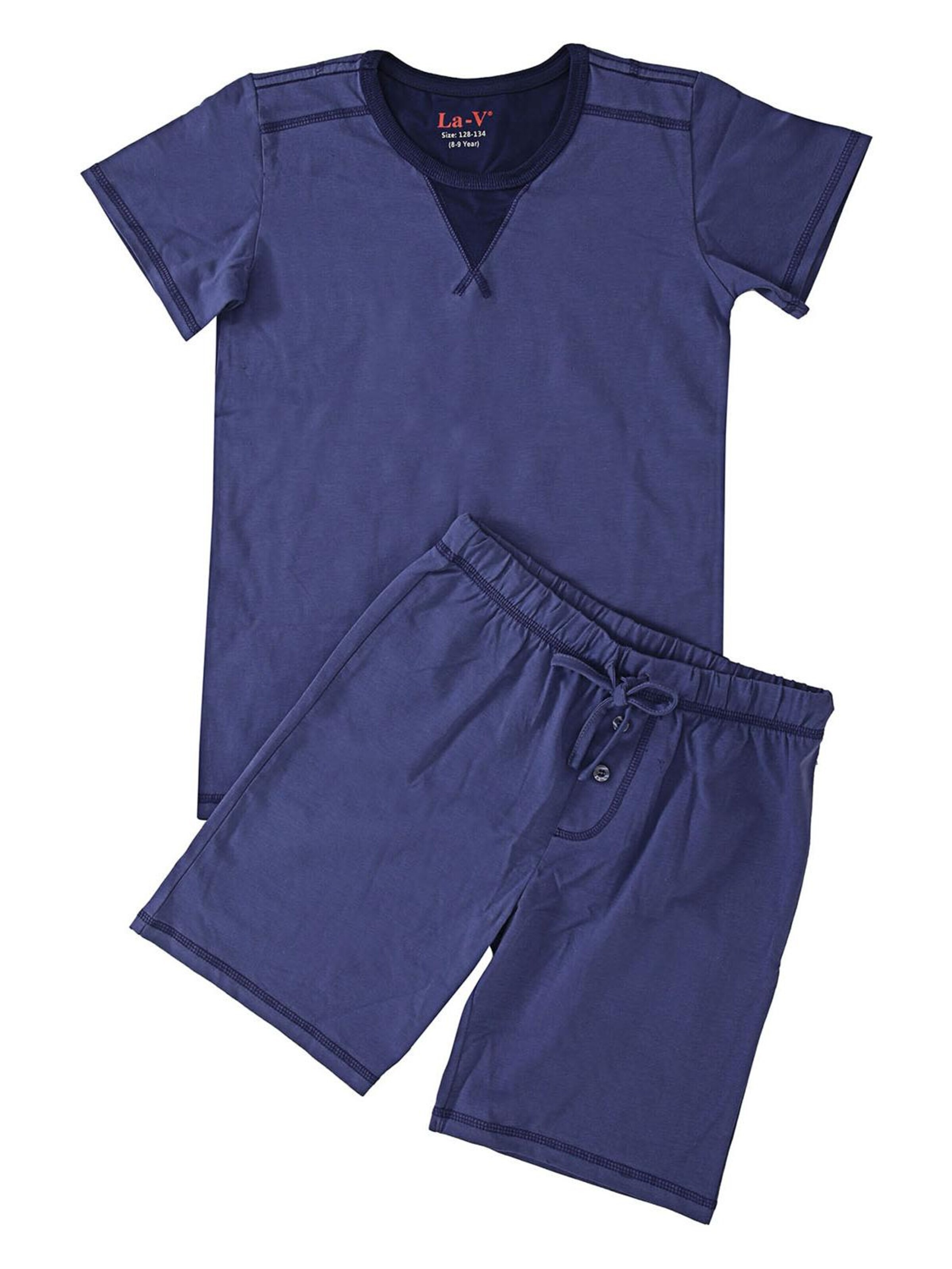 La V Nachtkledij in Blauw: voorkant