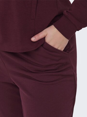 Only Play Curvy Slim fit Sports trousers in Red