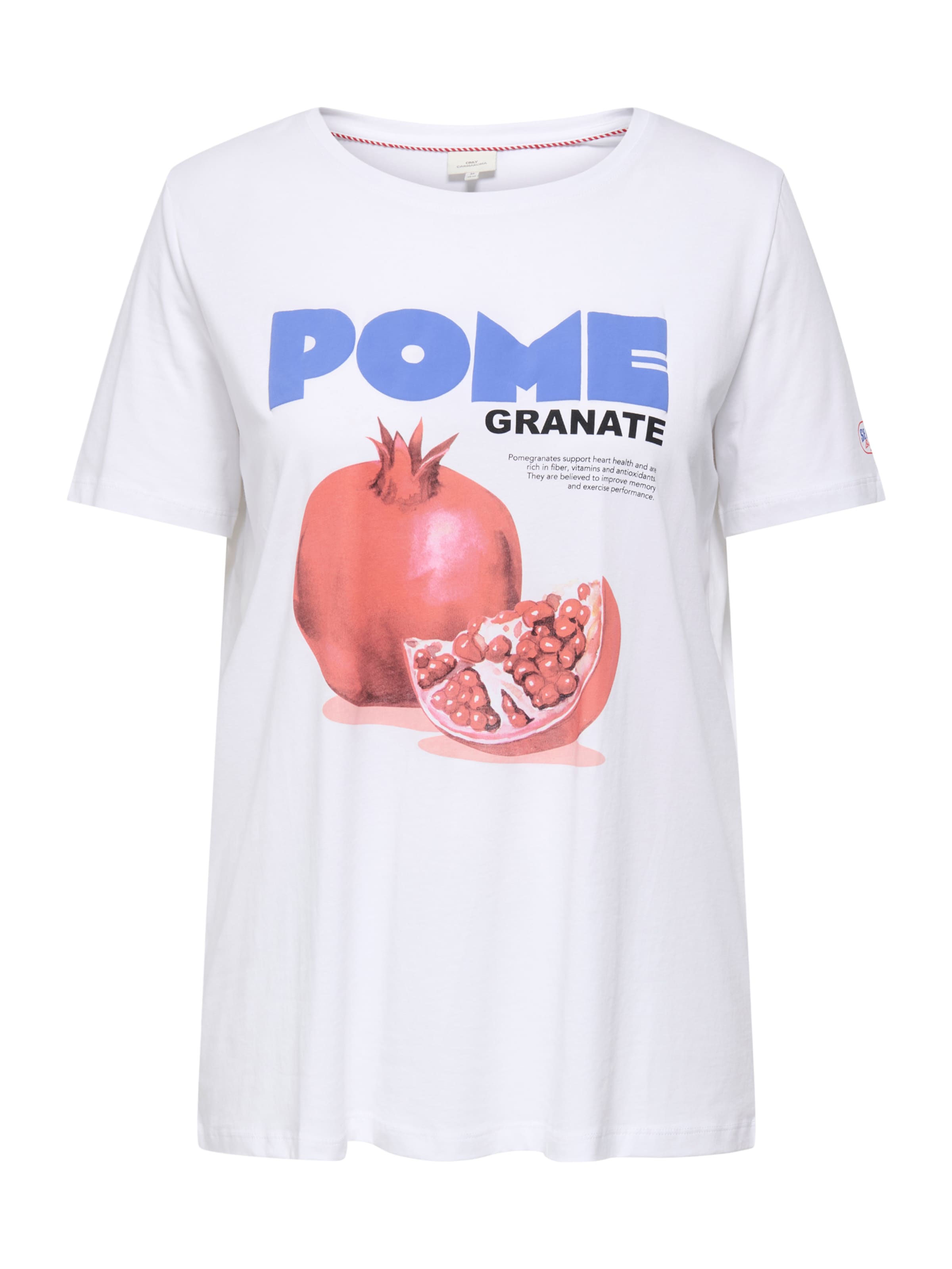 ONLY Carmakoma Μπλουζάκι 'CARJax' σε λευκό: μπροστά