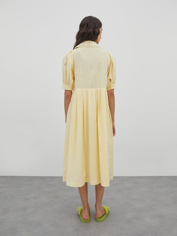 EDITED Shirt Dress 'Gea' in Yellow