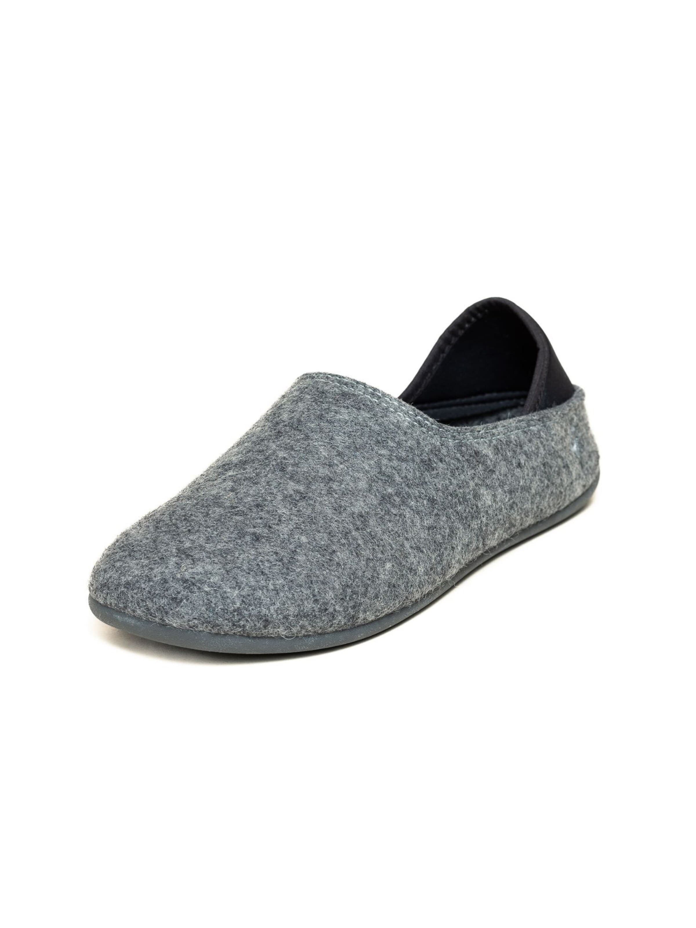 Gottstein Slippers 'Filzpantoffel Wool Slip-On' in Grey: front