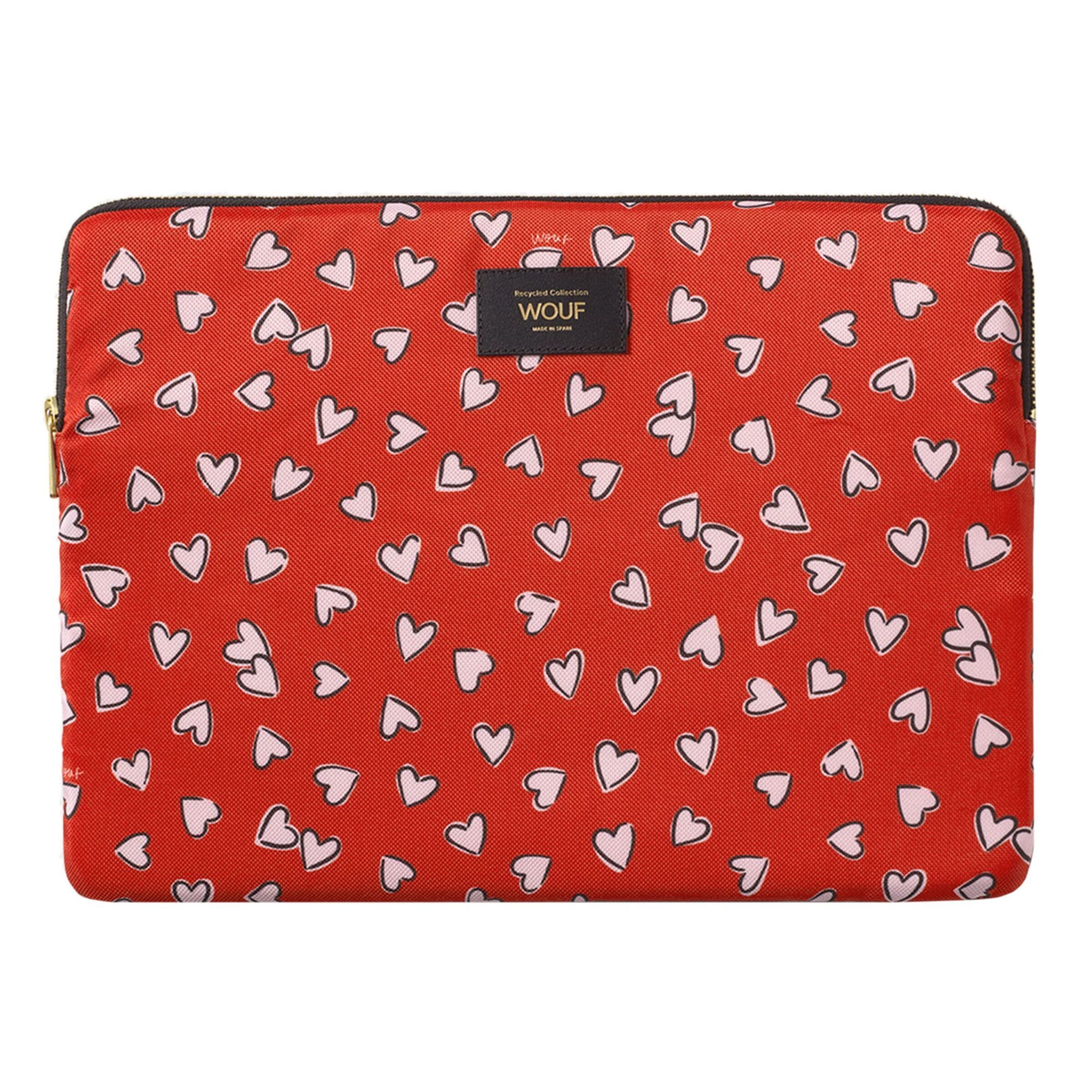 Sac d’ordinateur portable Wouf en rouge : devant