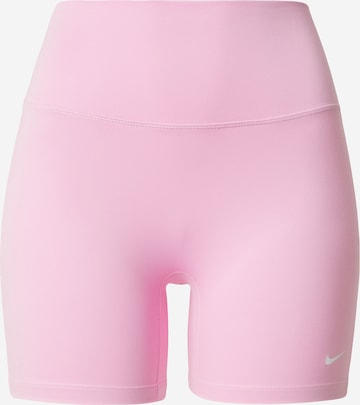Skinny Pantalon de sport 'ONE' NIKE en rose : devant