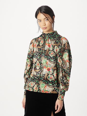 Warehouse Blouse in Zwart: voorkant