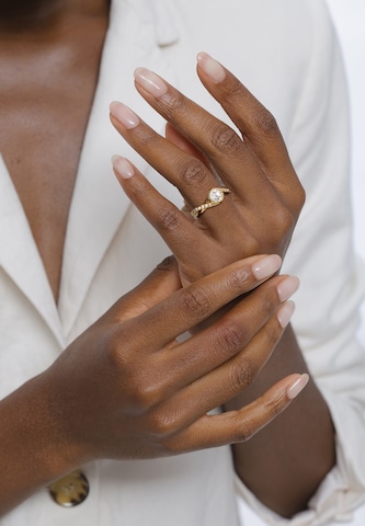 ELLI Ring Kristall in Gold: Vorderseite