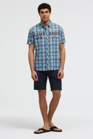 CAMP DAVID Regular fit Button Up Shirt in Blue