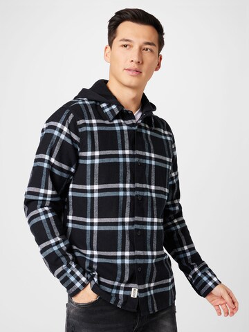 HOLLISTER Regular fit Button Up Shirt in Black: front