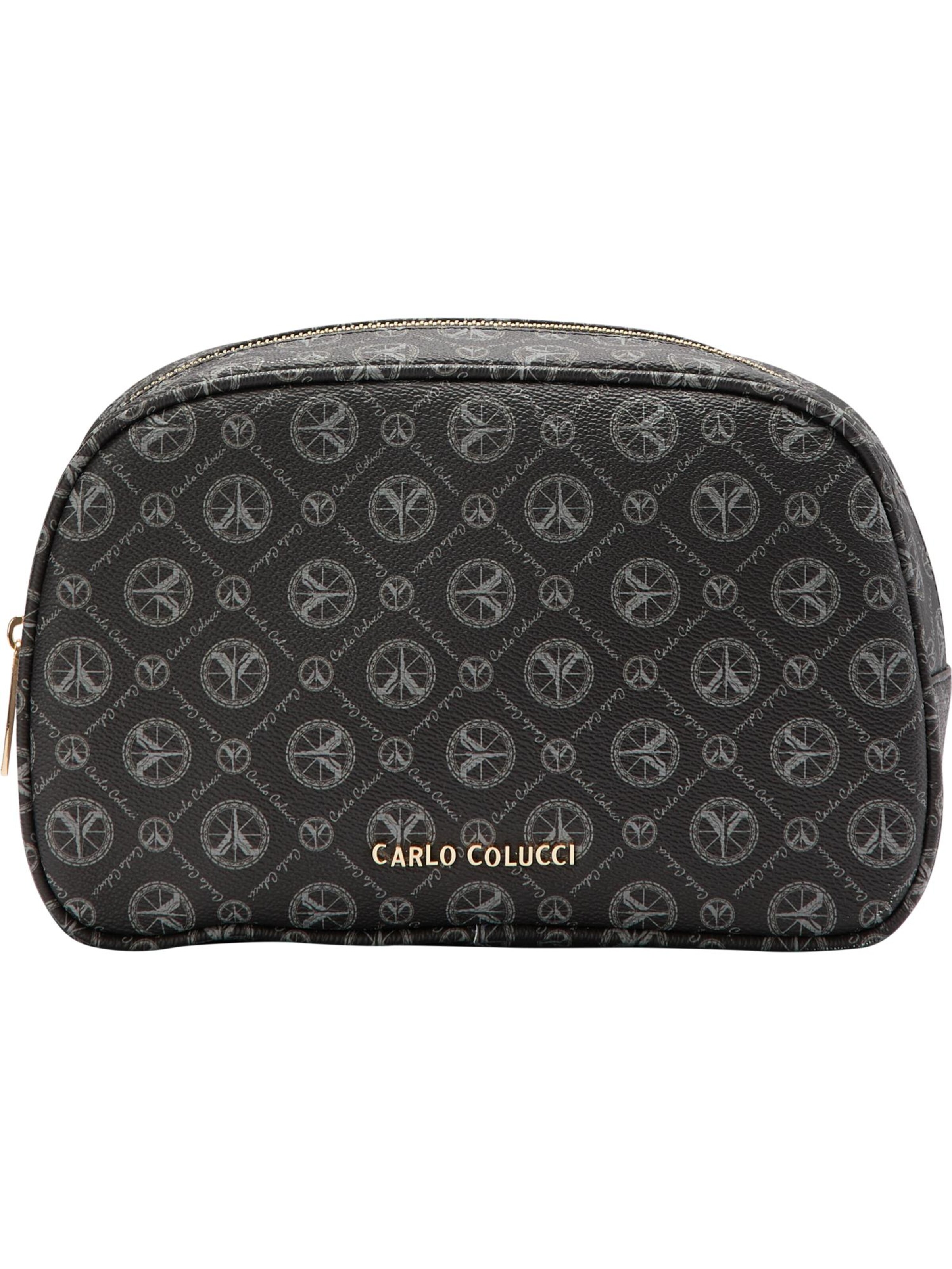 Carlo Colucci Toiletry bag 'Cozzio' in Black: front