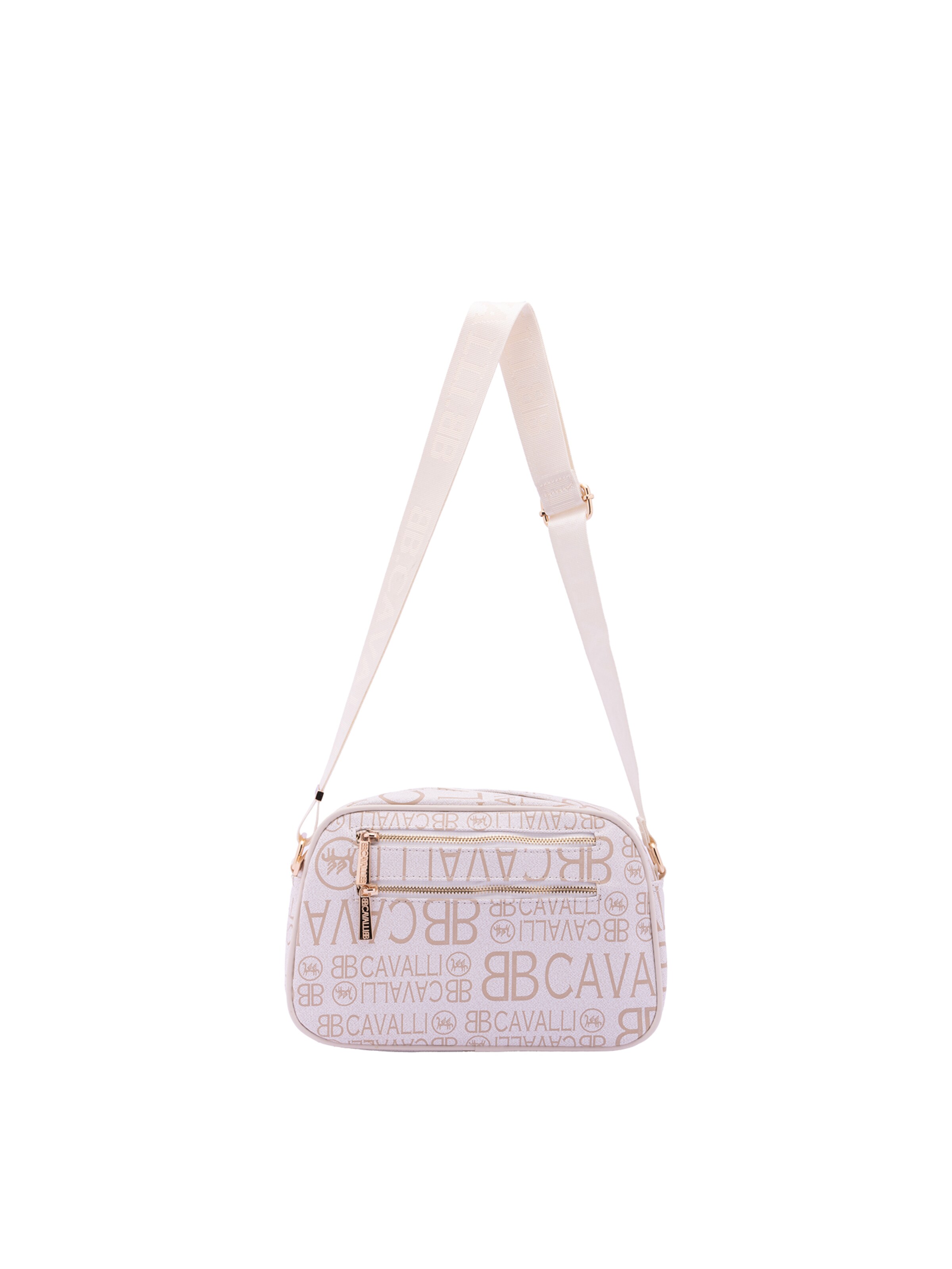 Borsa a tracolla 'Borsa a Tracolla B Cavalli Donna con Zip e Tasche Regolabile Ecopelle' di B. Cavalli in bianco: frontale