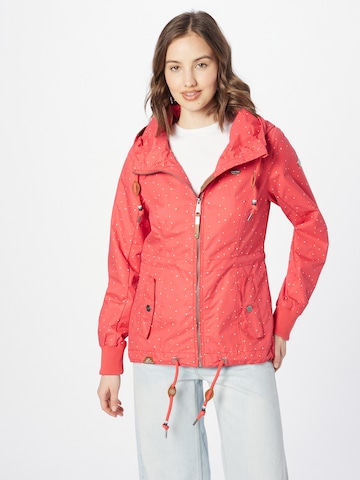 Ragwear Between-Season Jacket 'DANKKA' in Red: front