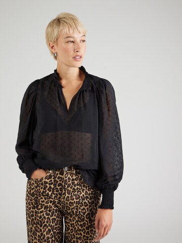 SISTERS POINT - Blusa 'ESAR' en negro: frente