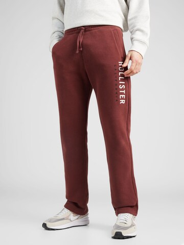 HOLLISTER Regular Trousers in Red: front