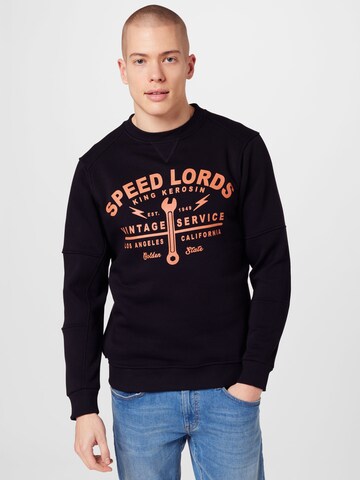 King Kerosin Sweatshirt 'Speed Lords 1949' in Zwart: voorkant