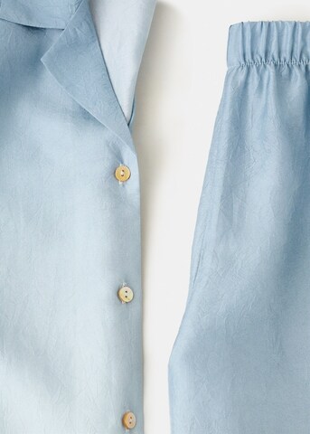 MANGO Pajama Shirt 'Habi' in Blue