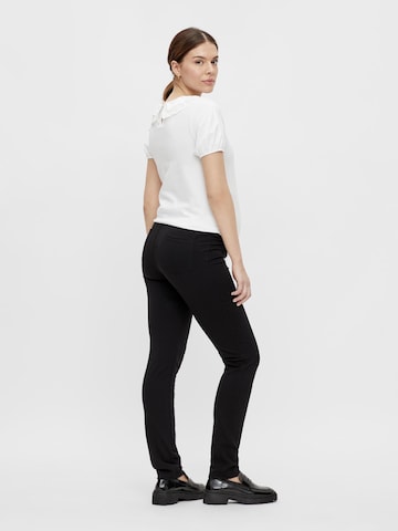 Coupe slim Pantalon 'Alba' MAMALICIOUS en noir