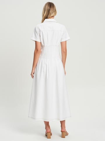 REUX Shirt Dress 'GRAYSEN' in White: back