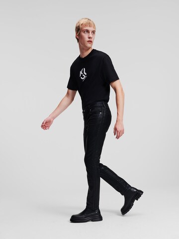 KARL LAGERFELD JEANS - Slimfit Calças ' Slim Denim ' em preto