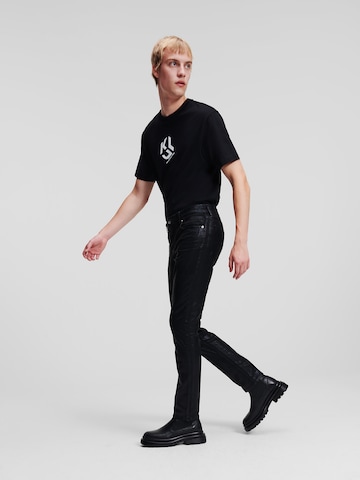 KARL LAGERFELD JEANS Liibuv Püksid ' Slim Denim ', värv must