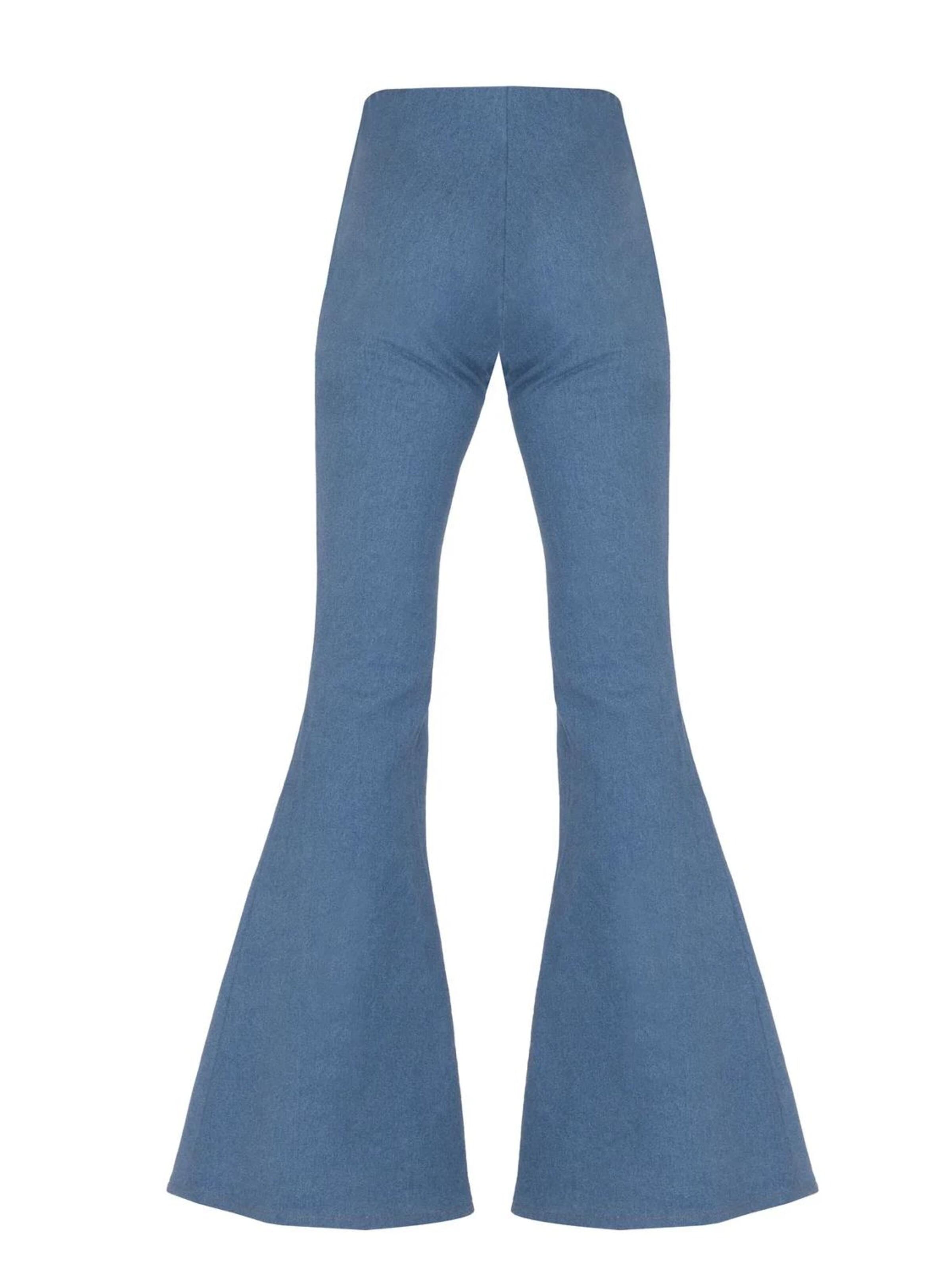 OPRA Flared Trousers 'OPRA Spodnie Riyah Indigo One Size' in Blue