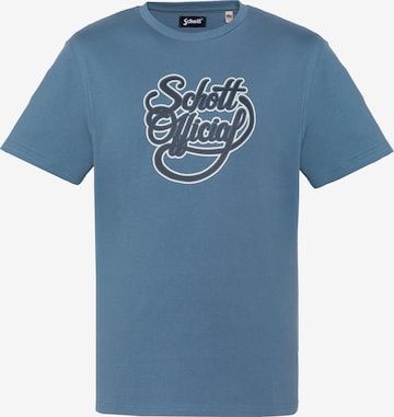 Schott NYC Shirt in Blau: Vorderseite
