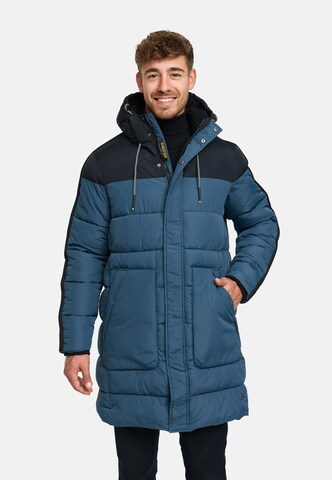 INDICODE JEANS Winter coat 'Kenter' in Blue: front