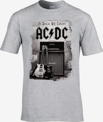 T-Shirt 'AC/DC In rock we trust Grey t-shirt' AC/DC en gris : devant