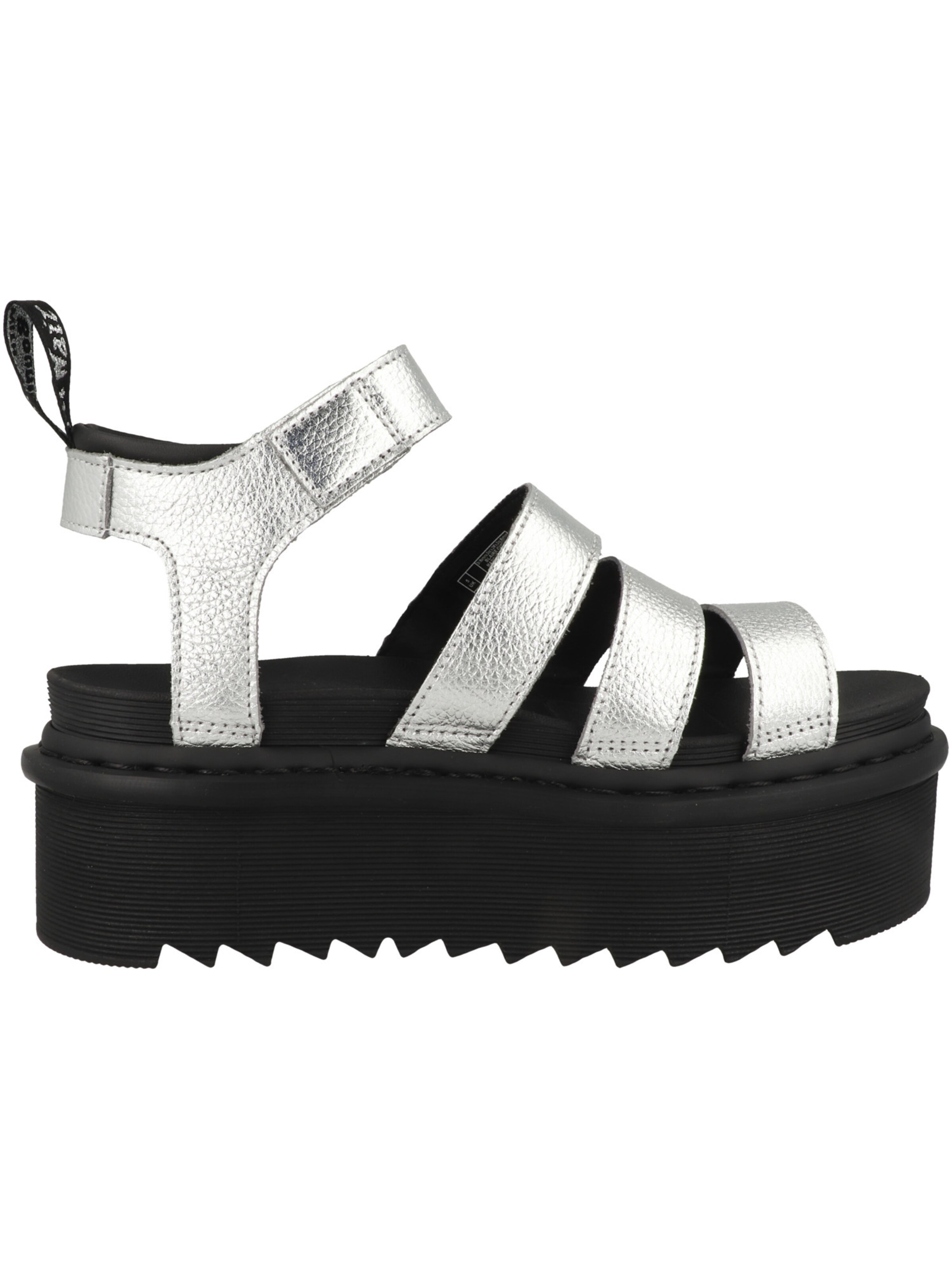 Sandalo con cinturino di Dr. Martens in argento