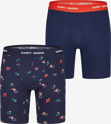 Happy Shorts Boxer shorts ' XMAS Boxer Briefs ' in Blue: front