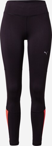 Skinny Pantalon de sport PUMA en noir : devant