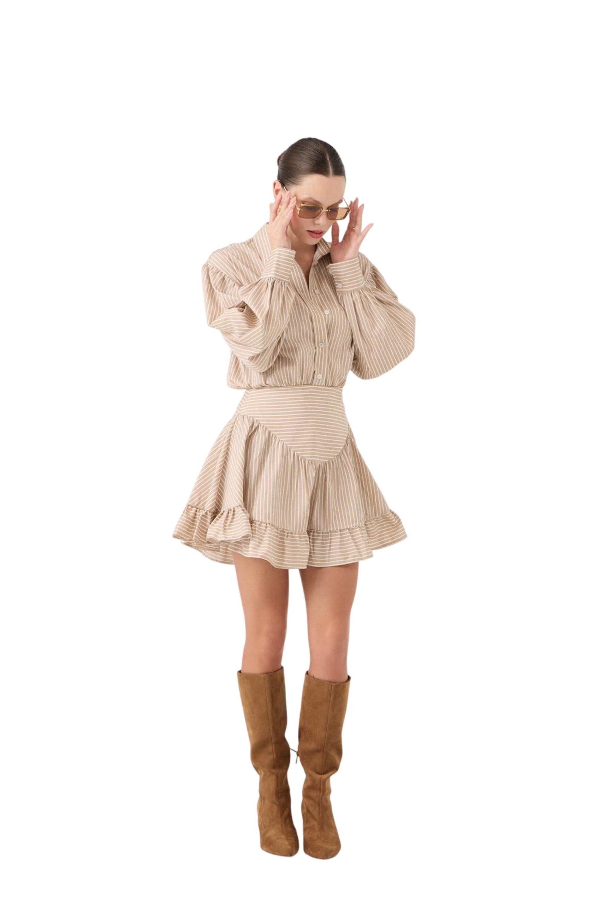 HOLLY LOLLY Kleid in Beige