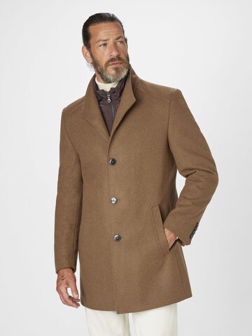 S4 Jackets Winter Coat 'Newton Black' in Beige: front