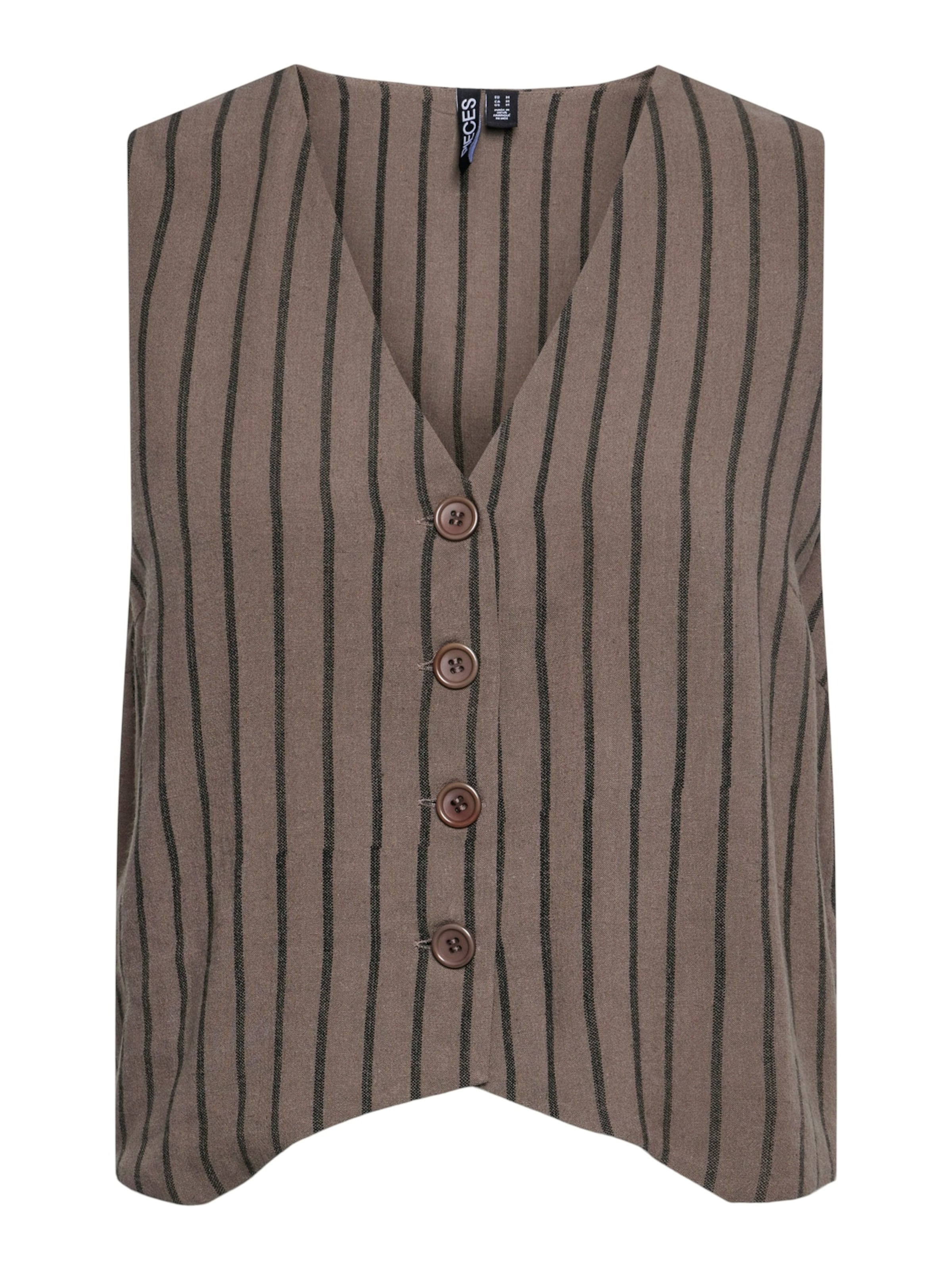 Gilet 'Pia' di PIECES in marrone: frontale