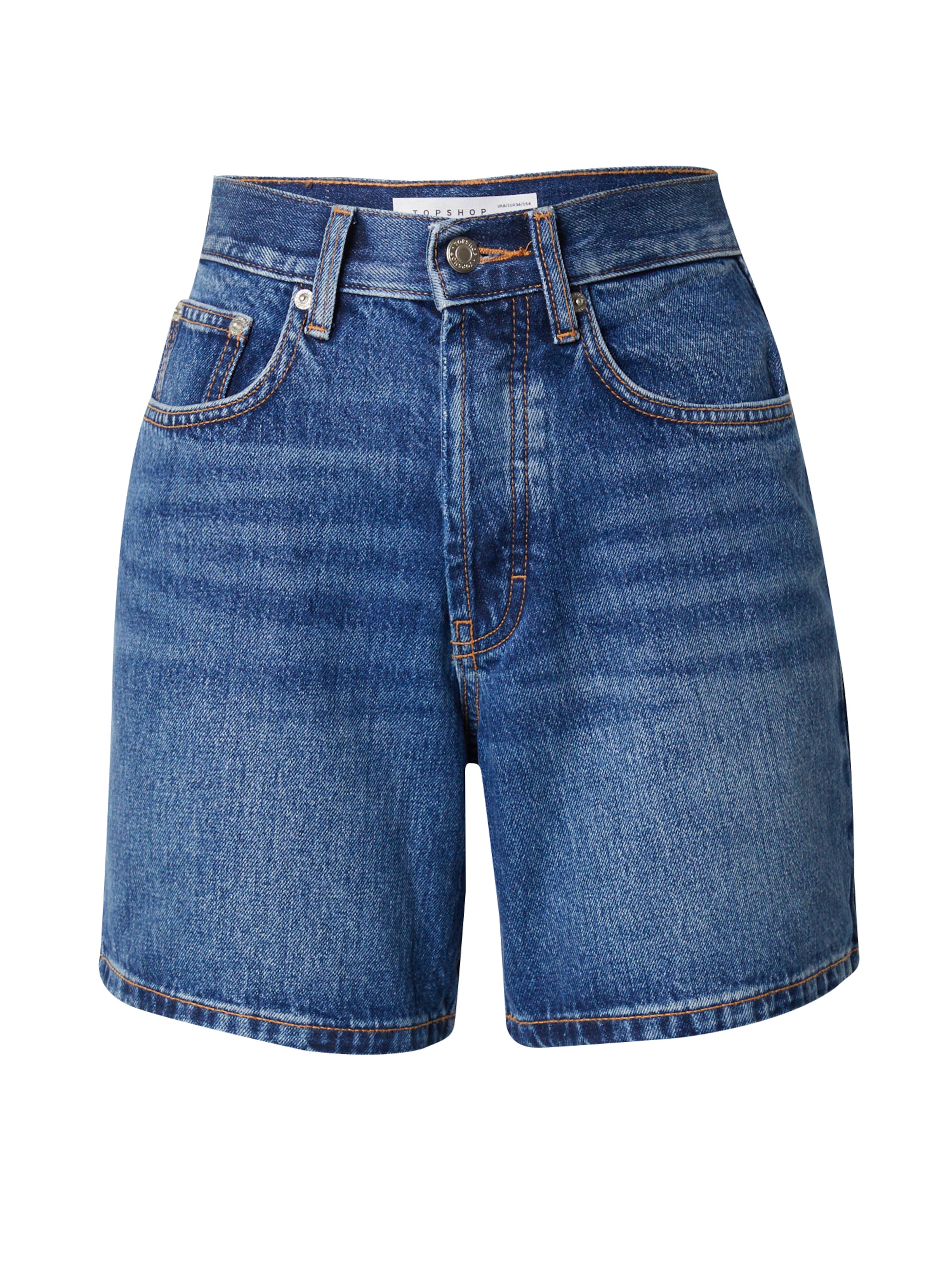 zils TOPSHOP Standarta Džinsi: no priekšpuses