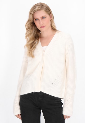 Cardigan DreiMaster Vintage en blanc : devant